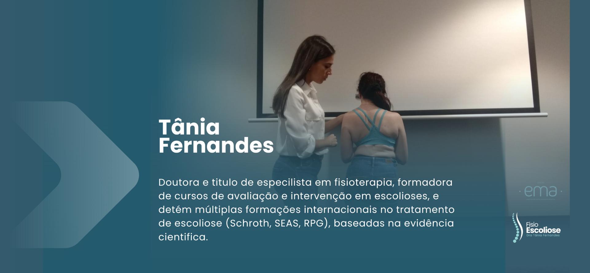 Tânia Fernandes analisar paciente com escoliose